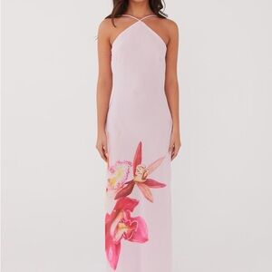 Peppermayo Light Pink Floral Maxi Dress